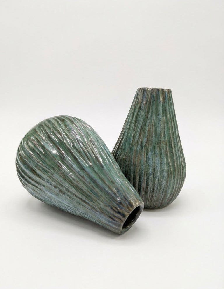 Glazed Torrent Vase Set - Kazaf Store