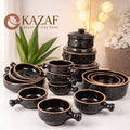 Kazaf 18 - Piece Clay Cookware Set – Black - Kazaf Store